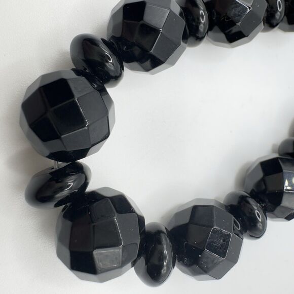 JAY KING DTR Black Onyx Necklace Faceted & Smooth Stone 925 Mine Finds 18"-20" - Picture 6 of 11